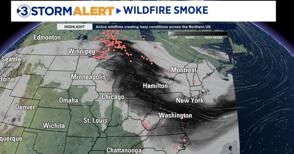 Où va la fumée des incendies canadiens ?