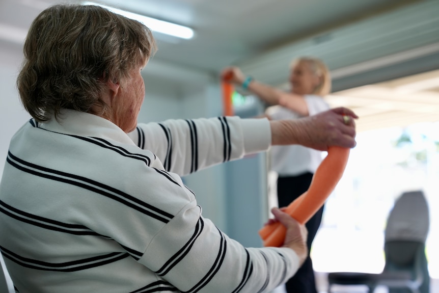 Sandra faisant de l'exercice