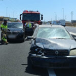 Intervention des pompiers à Tenerife dans deux accidents de la TF-1