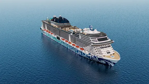 Navire de croisière sur mer.