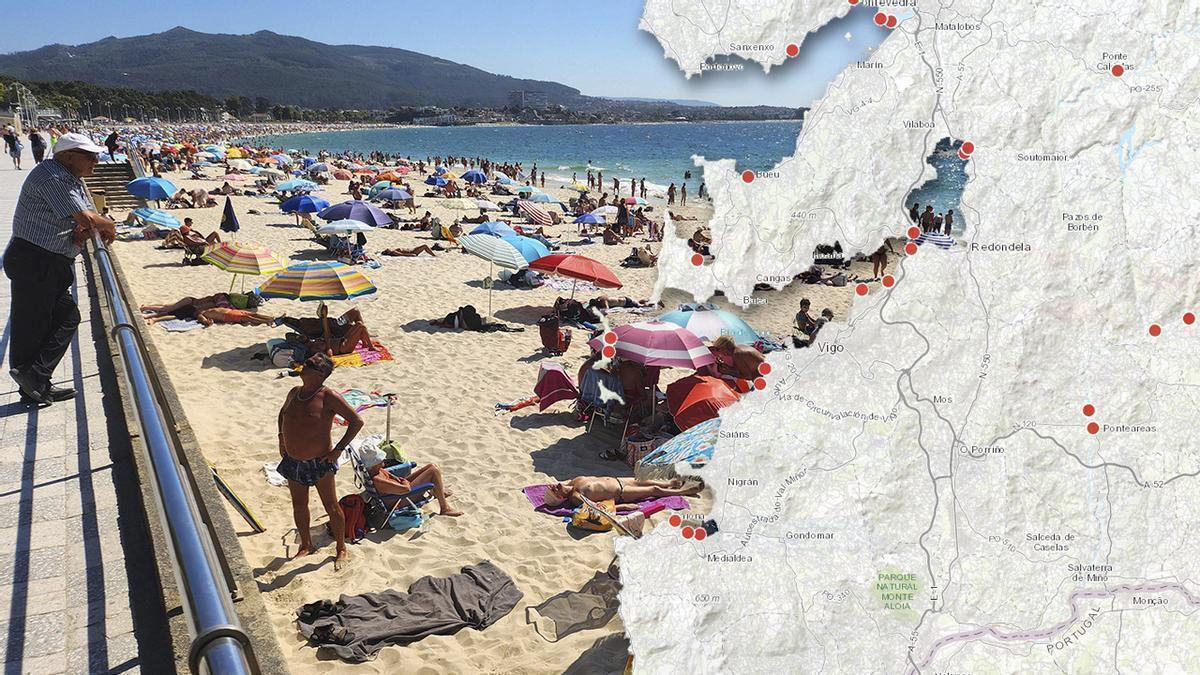 Plages polluées en Galice : 20 zones à éviter cet été à Vigo
