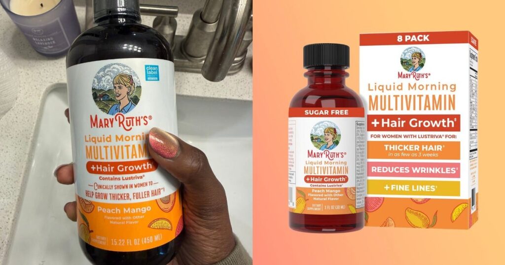 Réduction de 29% sur le multivitamine liquide pour cheveux de MaryRuth !