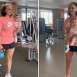 Renu Sindhu, 66 ans, fête son anniversaire en s'entraînant avec sa petite-fille au gymnase