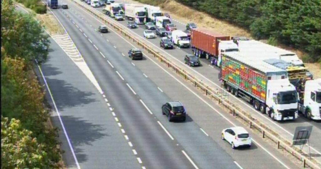 Retards sur l'A14 : fermetures de voies à Kentford !