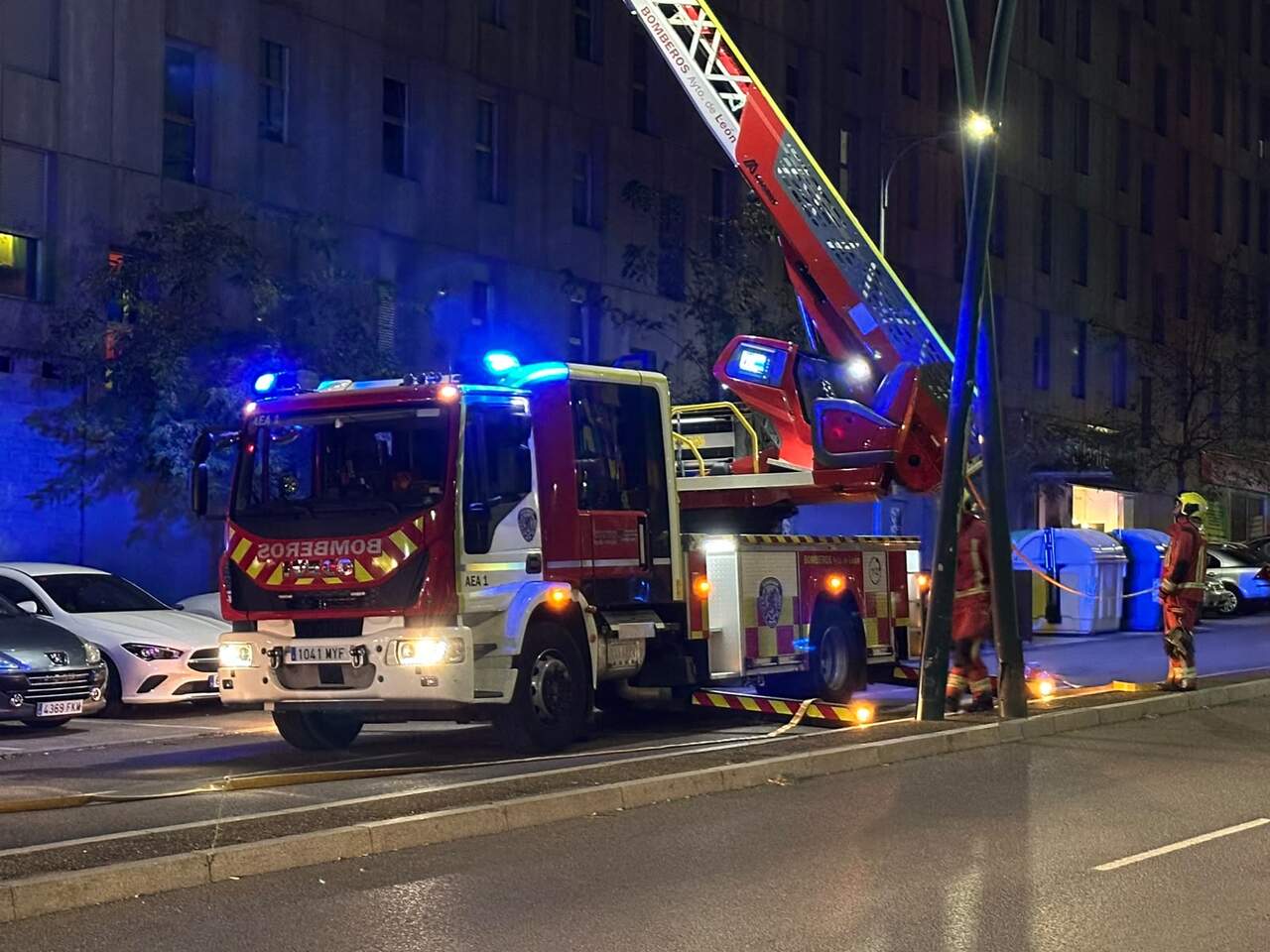 Intervention des pompiers de León