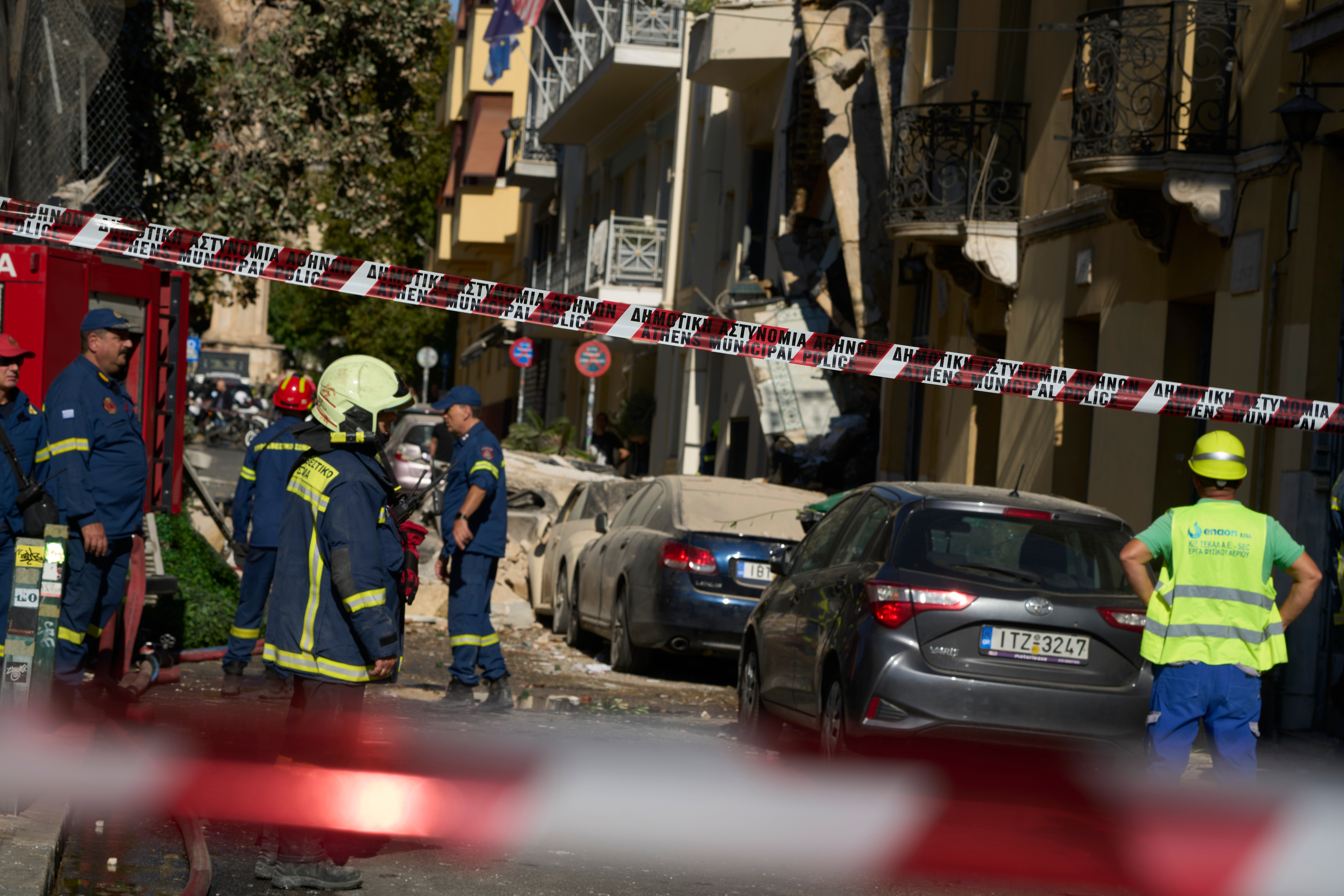 Intervention des pompiers à Athènes