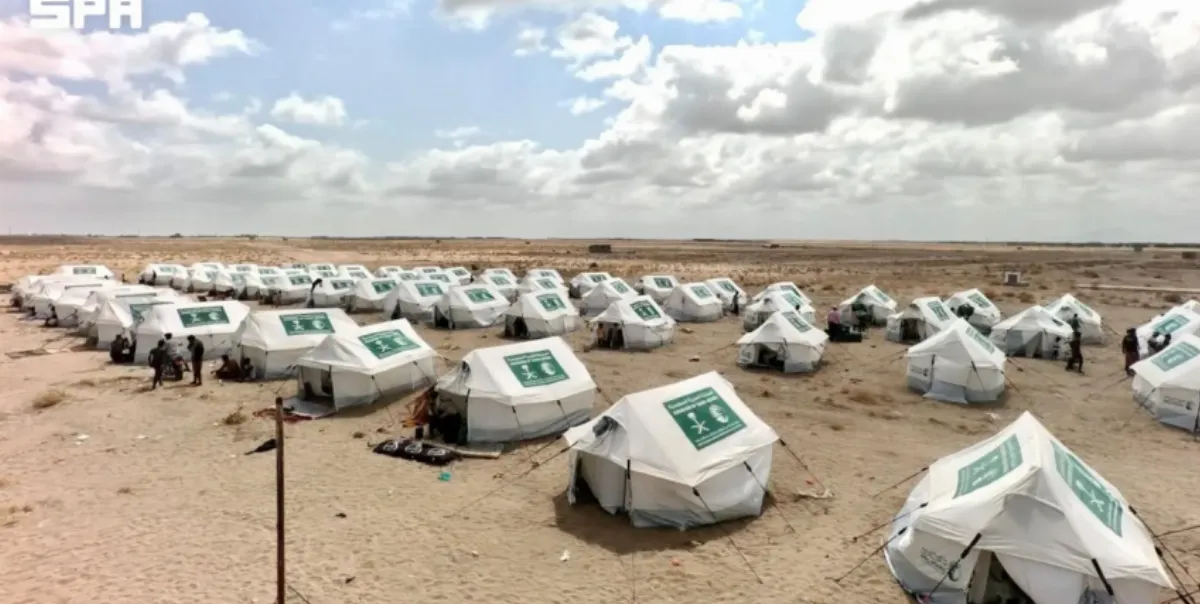 Distribution de matériel humanitaire