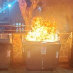 El SEIS intervient au cœur de la ville pour éteindre un conteneur en feu